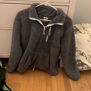 grey quarter zip teal lining from Pink